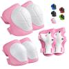 Wemfg Kids Protective Gear Set Knee Pads for Kids 3-14 Years Toddler Knee and Elbow Pads with Wrist Guards 3 in 1 for Skating Cycling Bike Rollerblading Scooter view 1