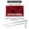 Arkansas Razorbacks Flag with Pole and Bracket Complete Set view 2