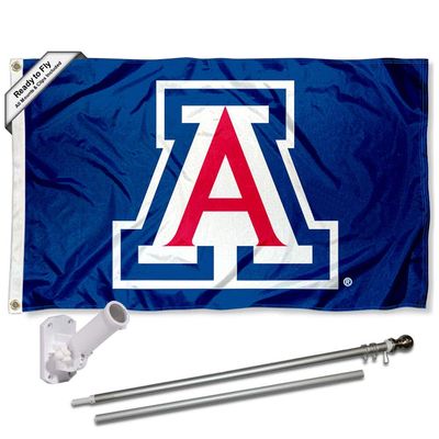 Arizona Wildcats Blue Flag with Pole and Bracket Kit