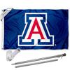 Arizona Wildcats Blue Flag with Pole and Bracket Kit view 1