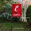 Cincinnati Bearcats Red Garden Flag with Pole Stand Holder view 3