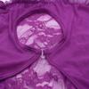 ALOECDYV Women Sexy Lingerie Nightwear - One-Piece Bodysuit Nightie Plus Size, Black (Purple, XL) view 4