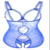 ALOECDYV Women Sexy Lingerie Nightwear - One-Piece Bodysuit Nightie Plus Size, Black (Blue, M) view 2