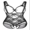 ALOECDYV Women Sexy Lingerie Nightwear - One-Piece Bodysuit Nightie Plus Size, Black (Black, M) view 1