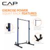 CAP Barbell Power Rack with Pull Up Bar & Attachments - Squat Rack & Strength Training Power Cage for Home Gym - Blue view 3