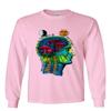 Cosmic Psychic Transcend Long Sleeve T-Shirt Psychedelic Trippy Weird Space Tee Light Pink Medium view 1