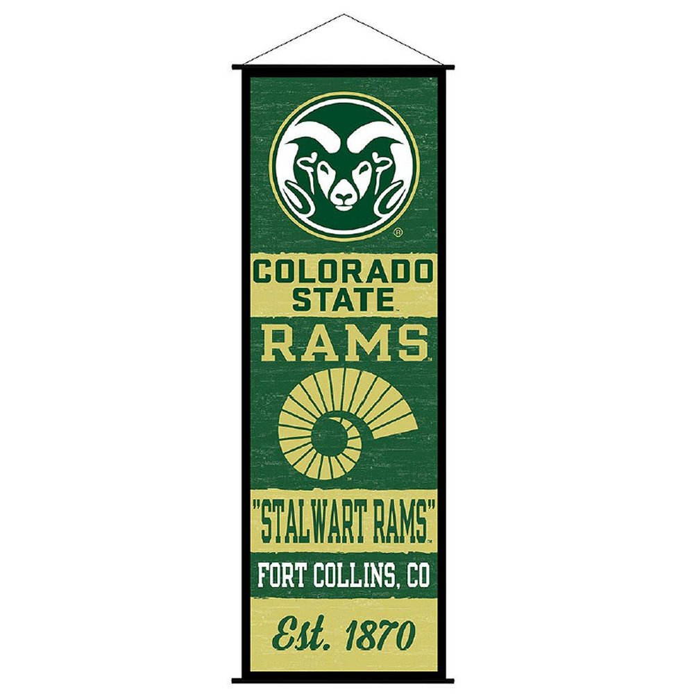 Colorado State Rams Banner and Scroll Sign