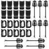 BOOSTEADY Kit of 30 Attachments for Molle Bag Tactical Backpack Vest Belt,D-Ring Grimloc Locking Gear Clip, Web Dominator Elastic Strings, Strap Management Tool Buckle view 1