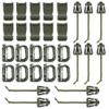 BOOSTEADY Kit of 30 Attachments for Molle Bag Tactical Backpack Vest Belt,D-Ring Grimloc Locking Gear Clip, Web Dominator Elastic Strings, Strap Management Tool Buckle view 1