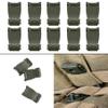 BOOSTEADY Kit of 30 Attachments for Molle Bag Tactical Backpack Vest Belt,D-Ring Grimloc Locking Gear Clip, Web Dominator Elastic Strings, Strap Management Tool Buckle view 4