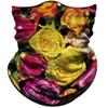 Obacle Seamless Bandana for Rave Face Mask Dust Wind UV Sun Protection Neck Gaiter Tube Mask Headwear for Women Men Festival Party Motorcycle Riding Fishing Hunting Outdoor (Small Rose Yellow Pink) view 1