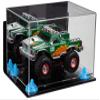 Better Display Cases Versatile Acrylic Display Case - Medium Rectangle Box with Mirror, Wall Mount, Light Blue Risers and Clear Base 12" x 8.25" x 8" (A004-BLR) view 1