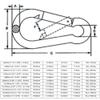 Stainless Steel 316 Snap Hook Spring Loaded Link Carabiner Connector Marine Grade by MarineNow (05x50mm (2 x 3/16), 10-Pack) view 4