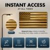 American Flag Hidden Gun Safe - Quick Access Hidden Gun Shelf - Concealment Shelf with Magnetic Lock - Wall Gun Safe for Secure Firearm Storage - Handcrafted In USA by Bellewood Designs (Natural) view 2