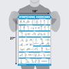 QuickFit Bodyweight Workouts and Stretching Exercise Poster Set - Laminated 2 Chart Set - Body Weight Exercise Routine & Stretching Workouts (18" x 24") view 2