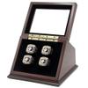4 Slots Championship Rings Wooden Display case Shadow Box with Slanted Glass Window for Football Rings Basketball Hockey Sports Championship Rings - Rings are Not Included view 1