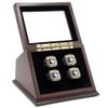4 Slots Championship Rings Wooden Display case Shadow Box with Slanted Glass Window for Football Rings Basketball Hockey Sports Championship Rings - Rings are Not Included view 2