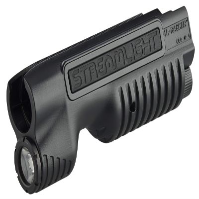 Streamlight 69601 TL-Racker 1,000 Lumen 20,000-Candela Tactical Integrated Forend Weapon Light with Ambidextrous Controls for Remington 870 Only with Non-Rechargeable Batteries, Black