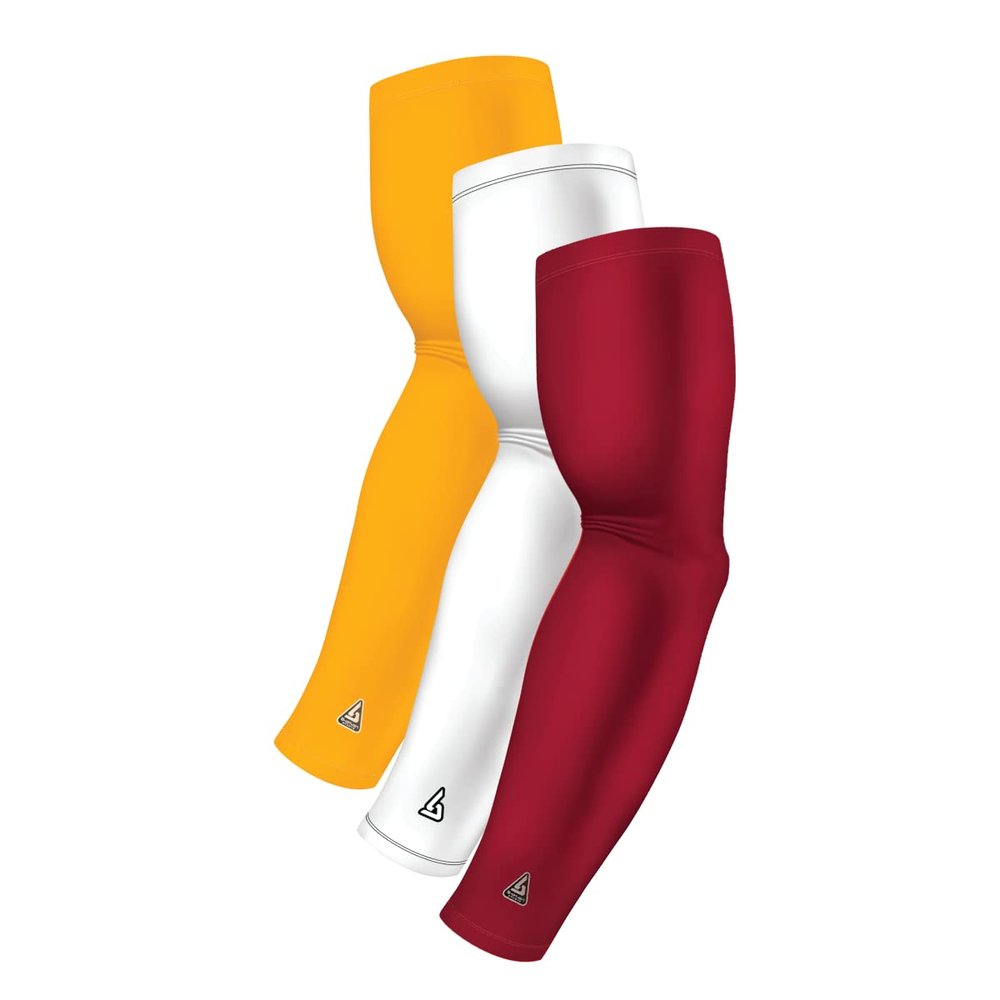 Arm Sleeve Pack For Men Women Youth Sports - Athletic Sleeves for Football Softball Cycling Volleyball Basketball Baseball - UV Sun Protection for Arms - Bicep Elbow Compression - Tattoo Cover Up
