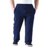Zoulee Men's Casual Cotton Jogger Sweatpants Zipper Front Pants Thick Navy Blue L view 2