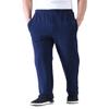 Zoulee Men's Casual Cotton Jogger Sweatpants Zipper Front Pants Thick Navy Blue L view 3
