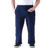 Zoulee Men's Casual Cotton Jogger Sweatpants Zipper Front Pants Thick Navy Blue L view 4