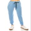 ALWAYS Women Joggers Active Sweatpants - Buttery Soft Light Comfy Lounge Striped Pants with Pockets Sky Blue White S/M view 2