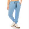 ALWAYS Women Joggers Active Sweatpants - Buttery Soft Light Comfy Lounge Striped Pants with Pockets Sky Blue White S/M view 3