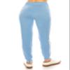ALWAYS Women Joggers Active Sweatpants - Buttery Soft Light Comfy Lounge Striped Pants with Pockets Sky Blue White S/M view 4