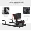 Soozier 3-in-1 Padded Push Up Sit Up Deep Sissy Squat Machine Home Gym Fitness Equipment, Black view 3