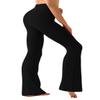 BUBBLELIME 29"/31"/33"/35"/37" Women's High Waist Bootcut Yoga Pants - 75% Nylon, 25% Spandex_Black XS-29 Inseam view 1
