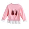 Urtrend Little Girls' Kids Long Sleeve Top Pants Leggings Set Outfits(150,Rabbit Pink) view 3