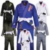 Brazilian Jiu Jitsu, Kids Jiu Jitsu Gi Children BJJ Gi Grappling Kimonos Lightweight with Free White Belt (K000, Blue) view 1