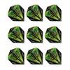 RED DRAGON Hardcore Peter Wright Snakebite Green Transparent Dart Flights - 3 sets per pack (9 flights in total) view 1