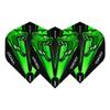 RED DRAGON Hardcore Peter Wright Snakebite Green Transparent Dart Flights - 3 sets per pack (9 flights in total) view 2