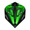 RED DRAGON Hardcore Peter Wright Snakebite Green Transparent Dart Flights - 3 sets per pack (9 flights in total) view 3