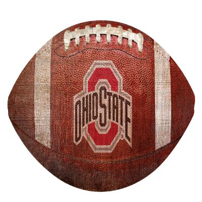 Fan Creations Ohio State Buckeyes 12" Football Shaped Sign