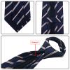 BESMODZ Zipper Neckties for Men 6 PCS Classic Zipper Ties Pre-tied Formal Necktie Stripe Tie Set for Men view 4