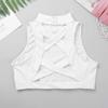 YiZYiF Kids Girls Basics Sportswear Athletic Long Sleeve Stretch Short Mock Neck T-Shirt Crop Top Sleeveless White 14 view 2