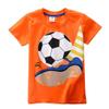 2-8Y Toddler Kids Baby Boys Summer T-Shirt Cotton Short Sleeve Bouse Basketball Soccer Funny Print Tops Clothes (Orange, 24M) view 1
