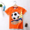 2-8Y Toddler Kids Baby Boys Summer T-Shirt Cotton Short Sleeve Bouse Basketball Soccer Funny Print Tops Clothes (Orange, 24M) view 2