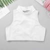 ranrann Girls Ballet Dance Top Active Sports Bra Shirt Exercise Training Workout Mock Neck Criss-Cross Back Crop Top Ivory 14 view 3