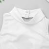 ranrann Girls Ballet Dance Top Active Sports Bra Shirt Exercise Training Workout Mock Neck Criss-Cross Back Crop Top Ivory 14 view 4
