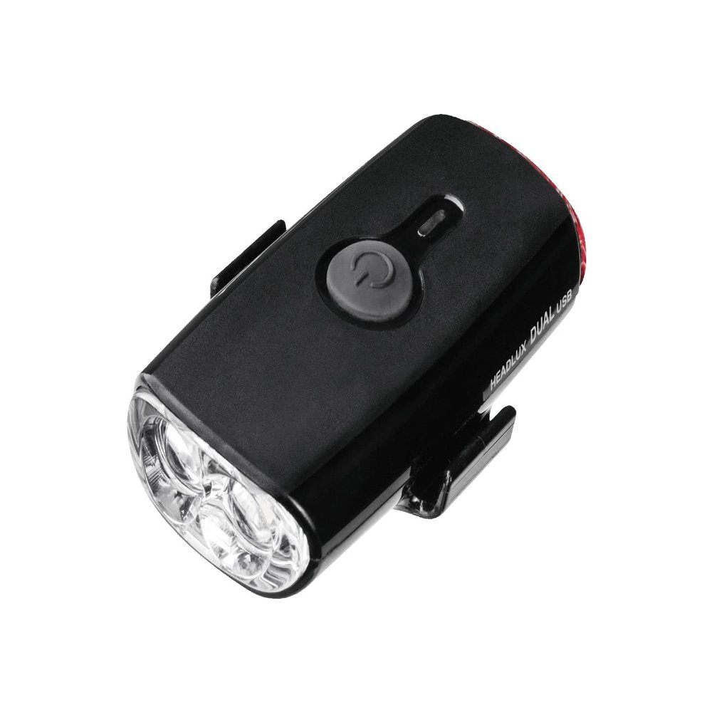 Topeak HeadLux Dual USB Bike Light Front & Rear LED Helmet Light, 140 Lumen White + 10 Lumen Red, IPX6 Waterproof, USB Rechargeable, 4 Lighting Modes