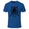 Spartan Molon Labe T-Shirt - Cotton Crew Neck Warrior Print Shirt for Men Cool Blue view 1