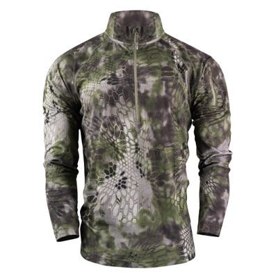 Kryptek Men's Altitude Collection Arma Tech Half Zip Long-Sleeved Camo Hunting Shirt