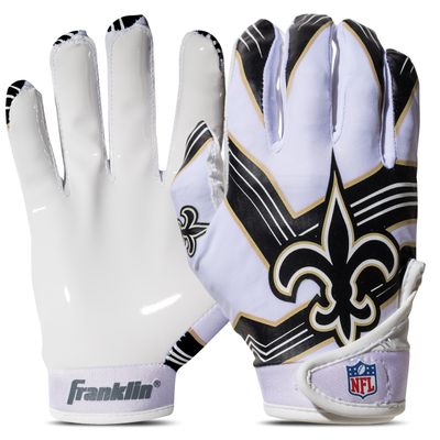 Franklin Sports NFL New Orleans Saints Youth Football Receiver Gloves - X-Small/Small