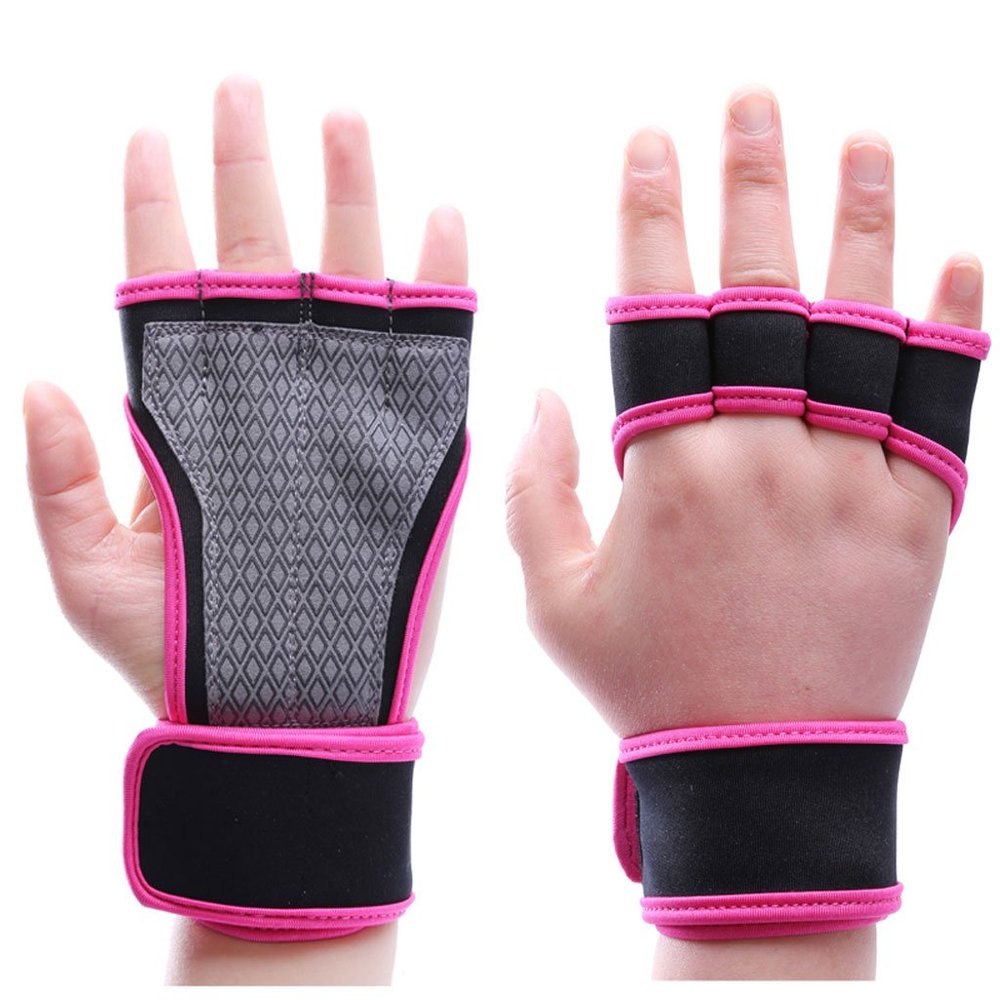 Kmgjc Breathable Silicone Non-Slip Sports Gloves Weightlifting Gloves Men and Women Fitness Gloves Equipment Strength (Color : A, Size : L)
