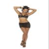Elegant Moments Ruffle Demi Cup Bra & Skirt Black view 1