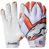 Franklin Sports NFL Denver Broncos Youth Football Receiver Gloves - X-Small/Small view 1